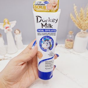 اسکراب لایه بردار روشن کننده صورت و بدن شیر الاغ ووکالی حجم 120 میل آبی کد HA-3088