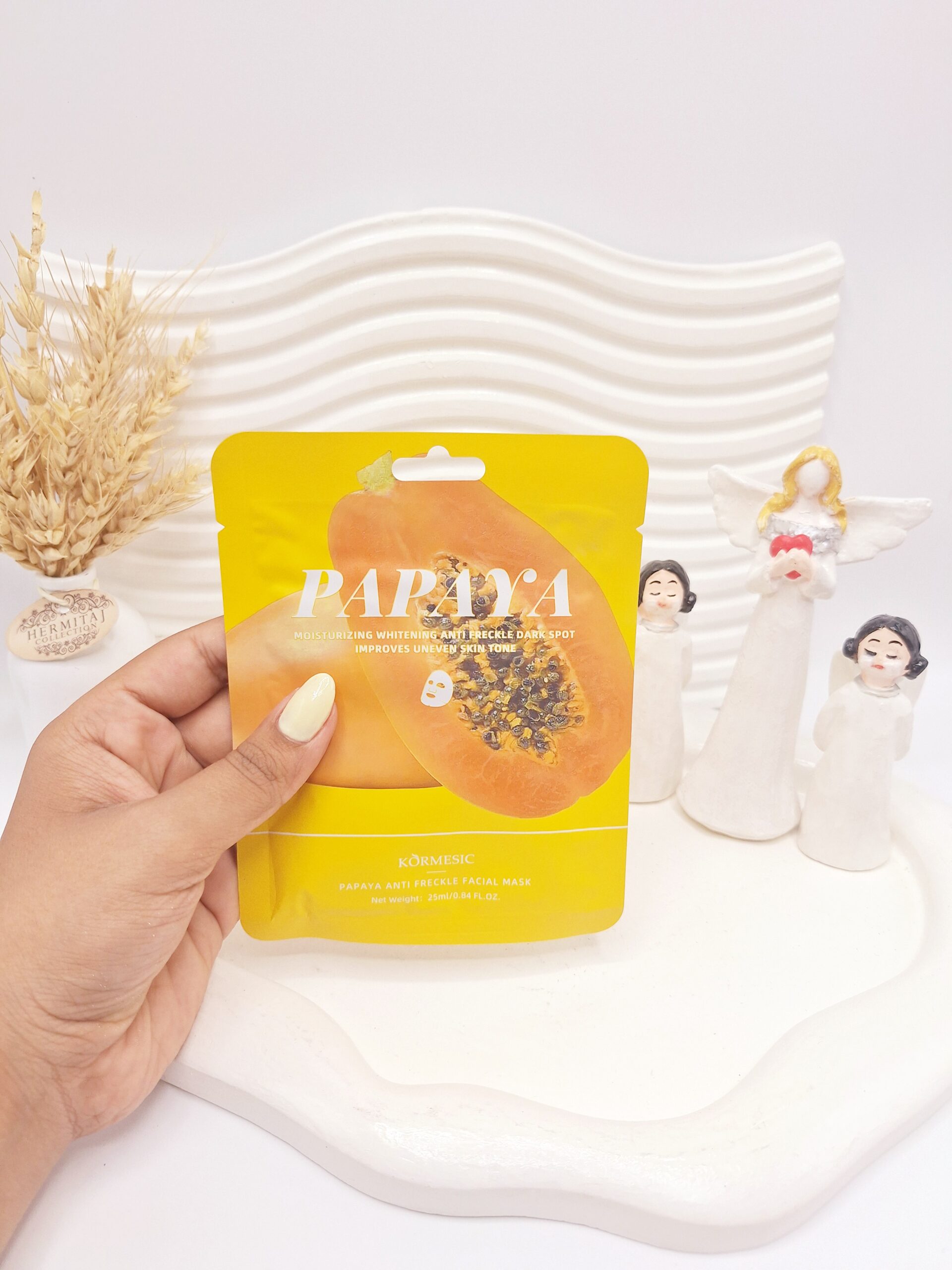 ماسک ورقه ای پاپایا PAPAYA برند کورمسیک کد 6801 1 ماسک ورقه ای پاپایا PAPAYA برند کورمسیک کد 6801