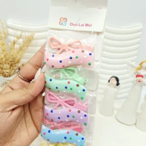 ست 12 تایی گیره مو 2 تایی طرح پاپیون خلخالی