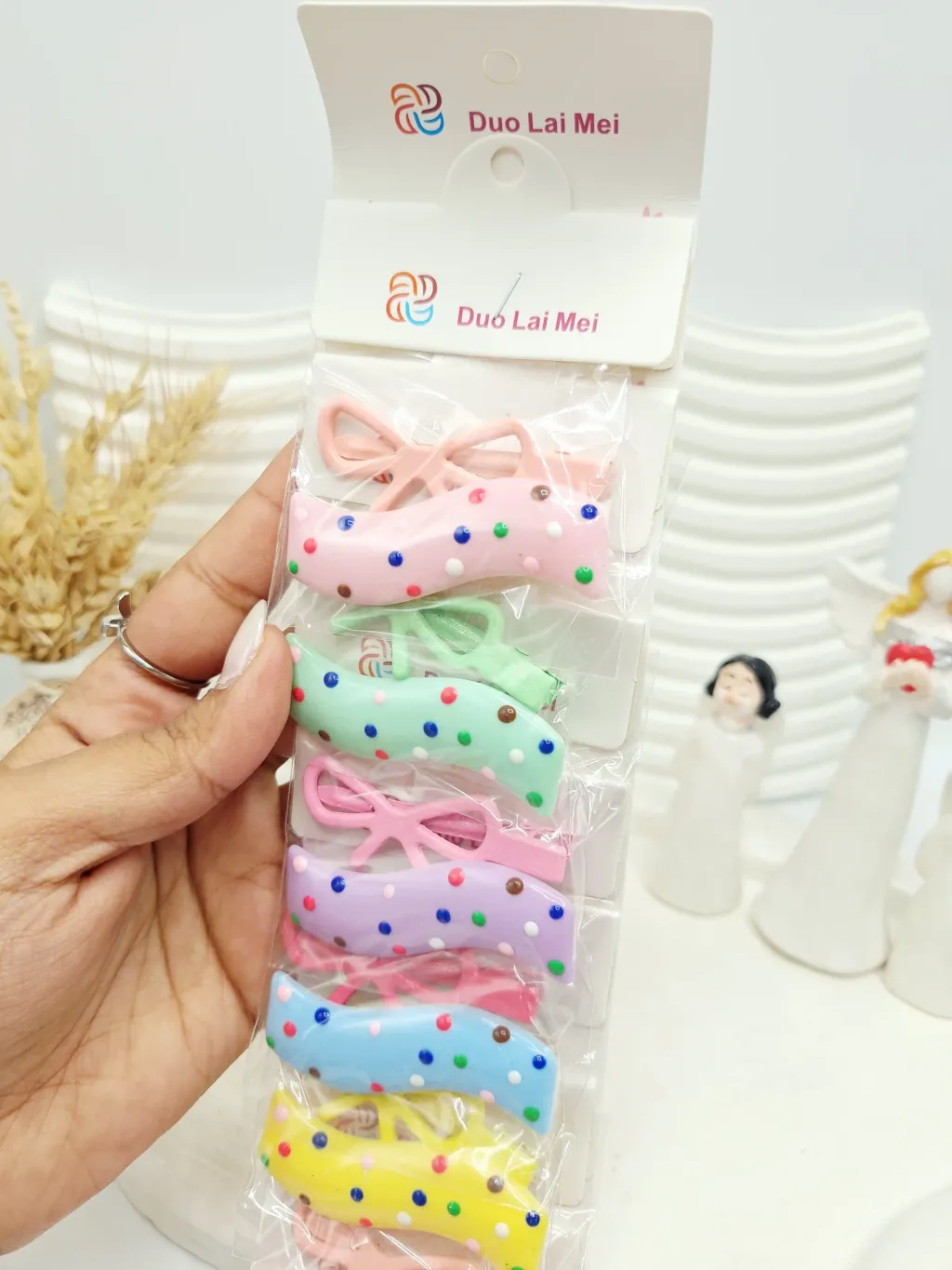 ست 12 تایی گیره مو 2 تایی طرح پاپیون خلخالی 1 ست 12 تایی گیره مو 2 تایی طرح پاپیون خلخالی