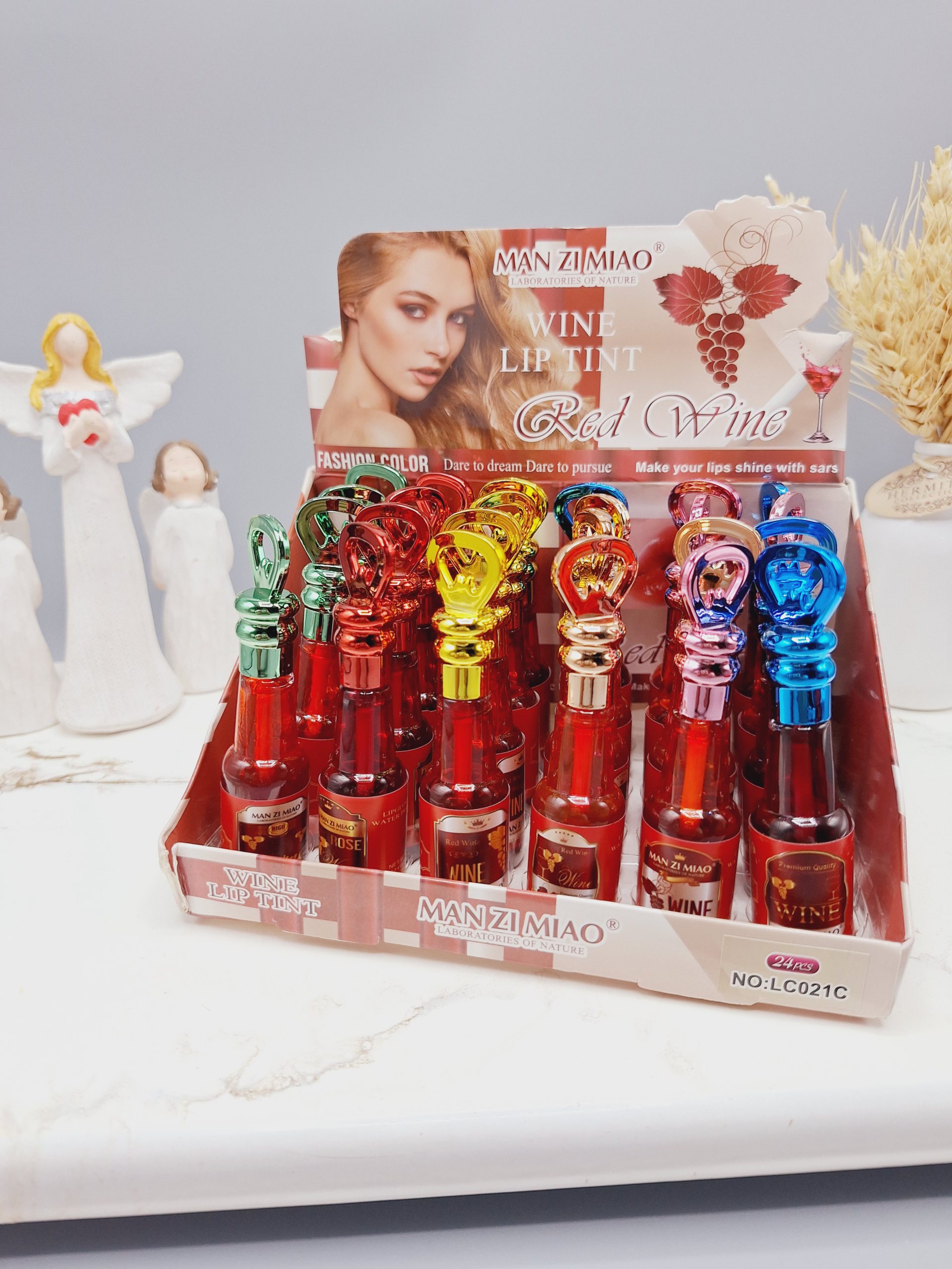 تینت لب شرابی شامپاینی MANZI MIAO کد LC021C 4 تینت لب شرابی شامپاینی MANZI MIAO کد LC021C