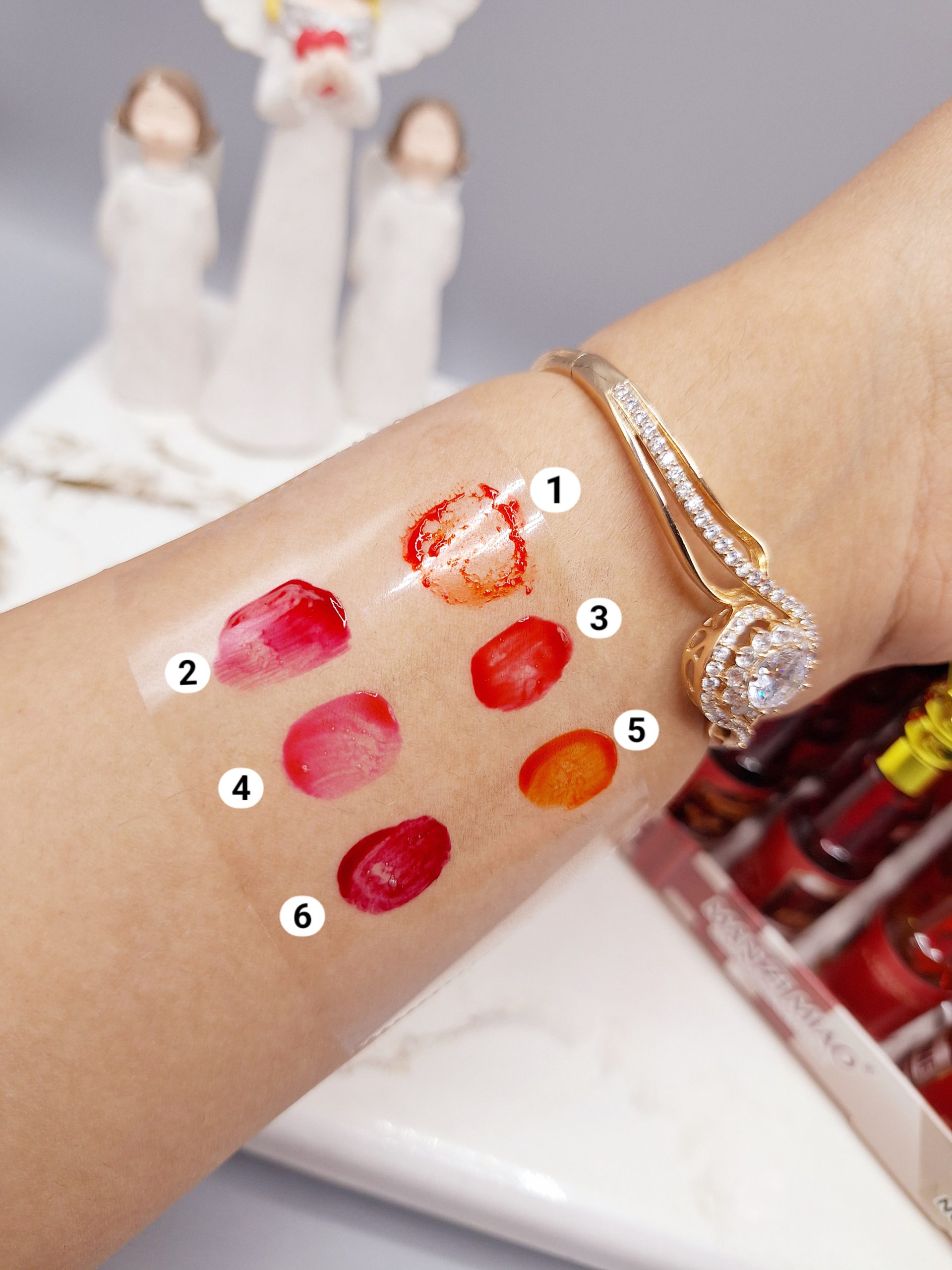 تینت لب شرابی شامپاینی MANZI MIAO کد LC021C 3 تینت لب شرابی شامپاینی MANZI MIAO کد LC021C