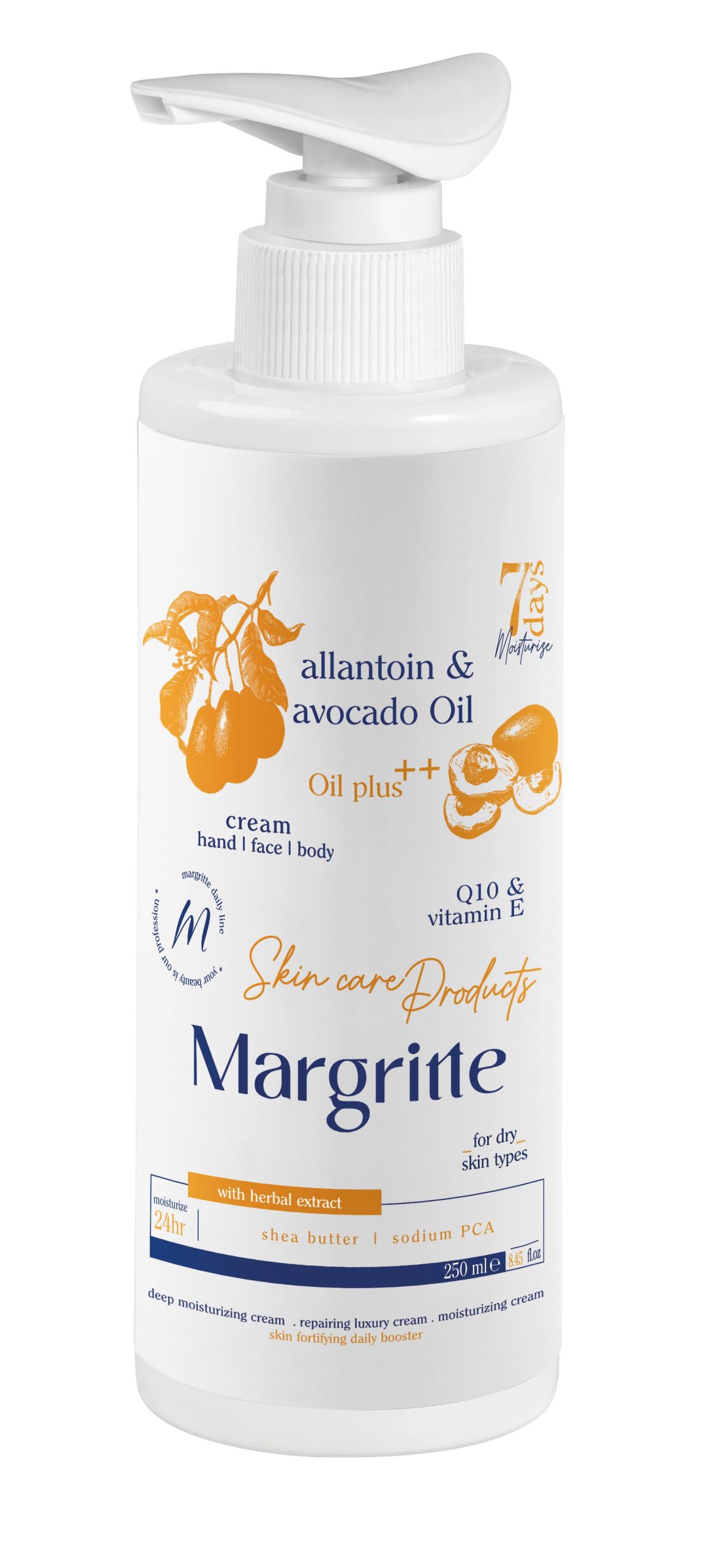 کرم مرطوب کننده آبرسان آووکادو حجم 250 میلی لیتر (پمپی) مارگریت 1 کرم مرطوب کننده آبرسان آووکادو حجم 250 میلی لیتر (پمپی) مارگریت