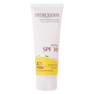 لوسیون ضد آفتاب فاقد چربی هیدرودرم مدل Greasy & Acne Prone Skins SPF30 حجم 75 میلی لیتر - بی رنگ