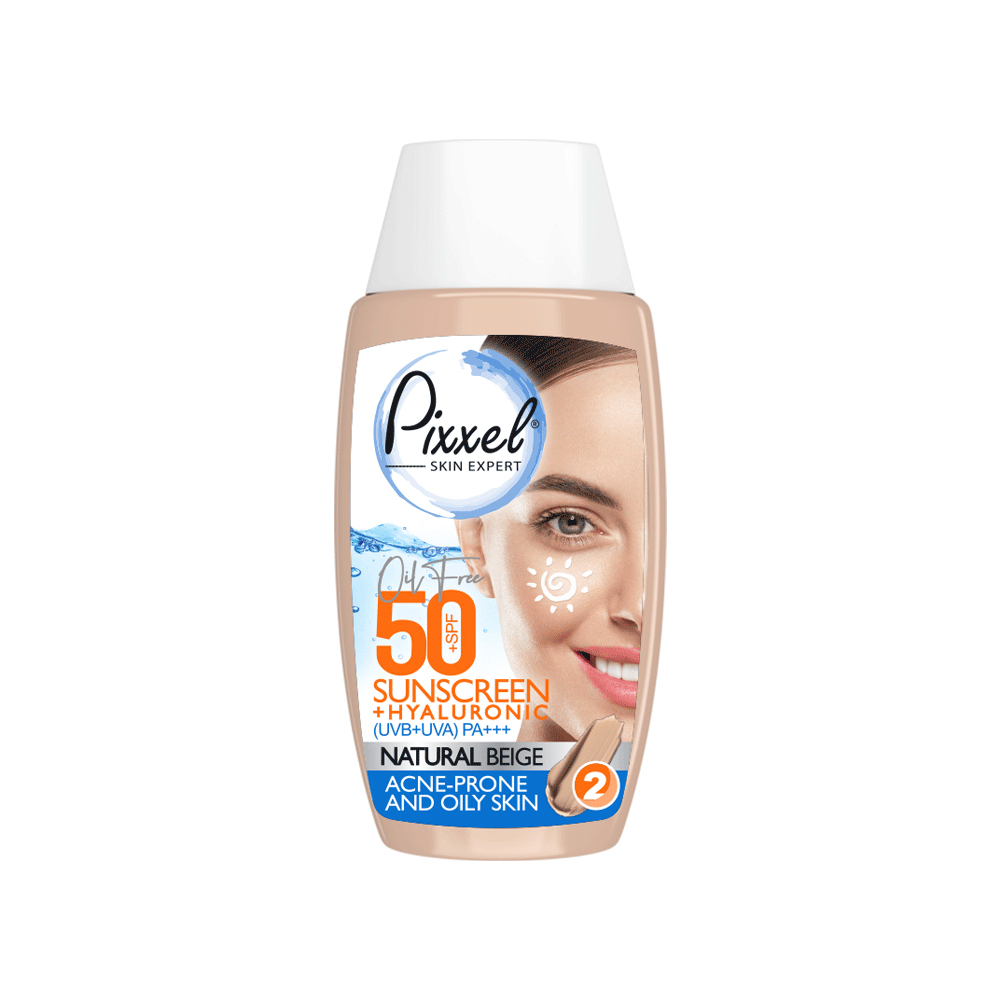 کرم ضدآفتاب رنگ بژ طبیعی مناسب پوست جوشدار و چرب پیکسل 1 کرم ضدآفتاب رنگ بژ طبیعی مناسب پوست جوشدار و چرب پیکسل