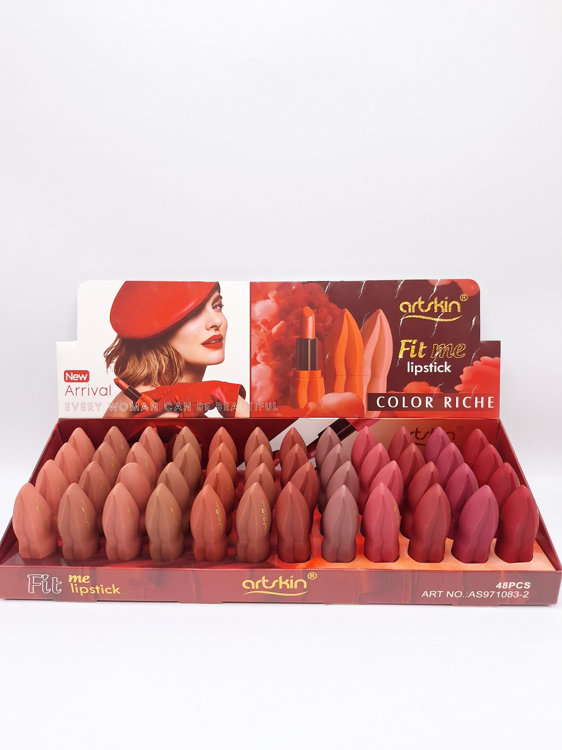 پک 12 تایی رژ جامد مخملی پوکه طرح لب برند آرت اسکین کد 971083-2 1 پک 12 تایی رژ جامد مخملی پوکه طرح لب برند آرت اسکین کد 971083-2