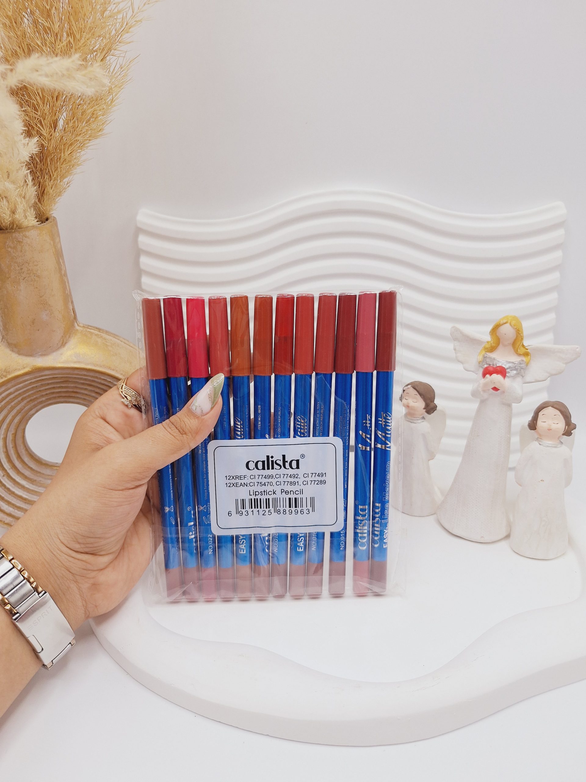 پک 12 تایی خط لب برند کالیستا کد 9963 1 پک 12 تایی خط لب برند کالیستا کد 9963