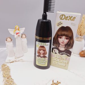 شانه رنگ مو رنگ قهوه ای روشن طبیعی برند دکسی Dexe کد 4863