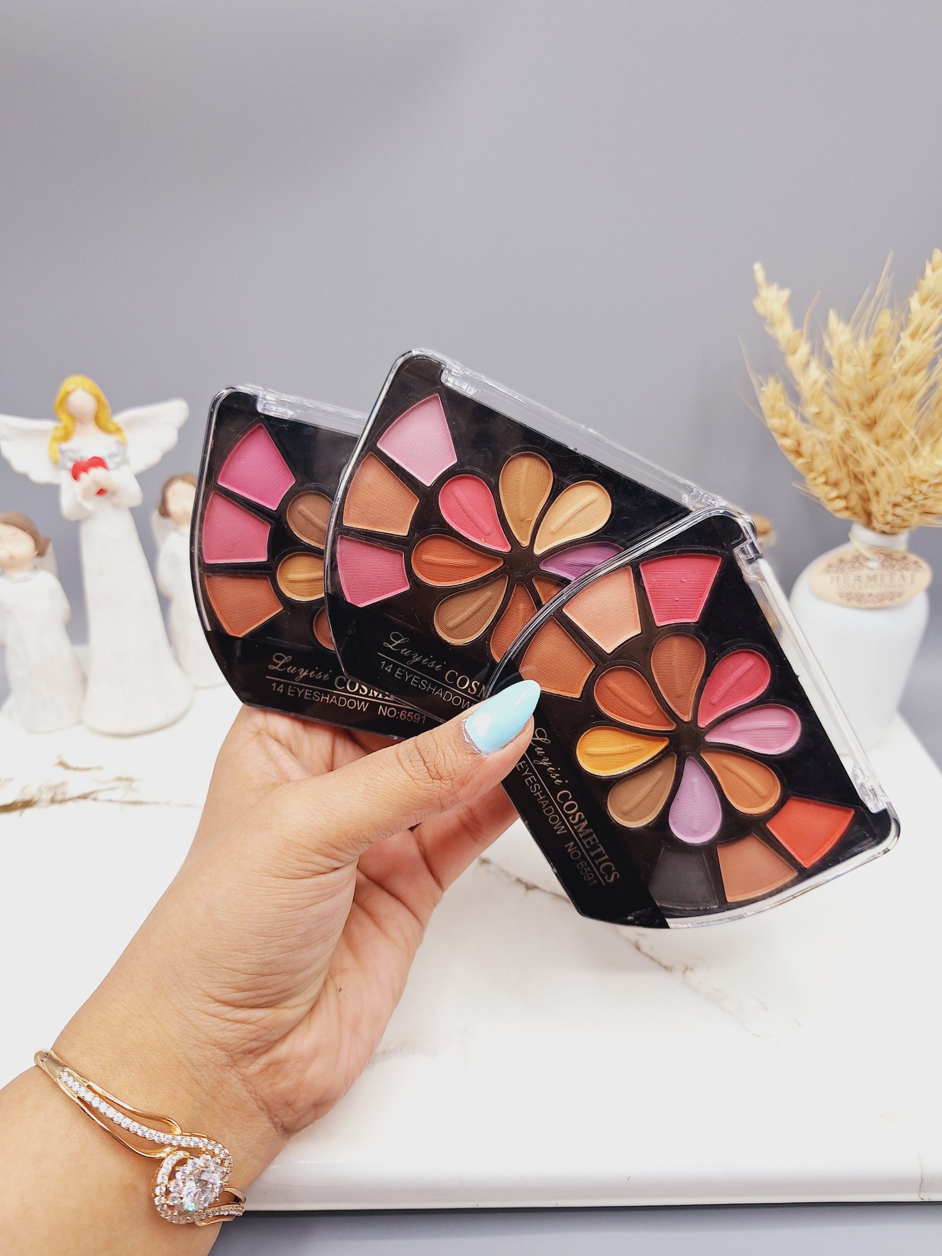 سایه طرح گل 14 رنگ اورجینال هدى موجی 1 سایه طرح گل 14 رنگ اورجینال هدى موجی