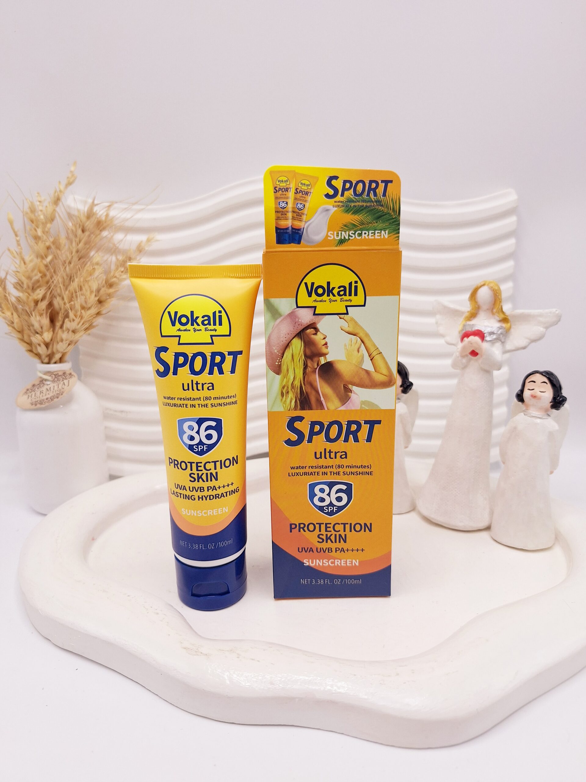 کرم ضد آفتاب مقاوم صورت و بدن Spf86 Vokali کد CX7705 1 کرم ضد آفتاب مقاوم صورت و بدن Spf86 Vokali کد CX7705