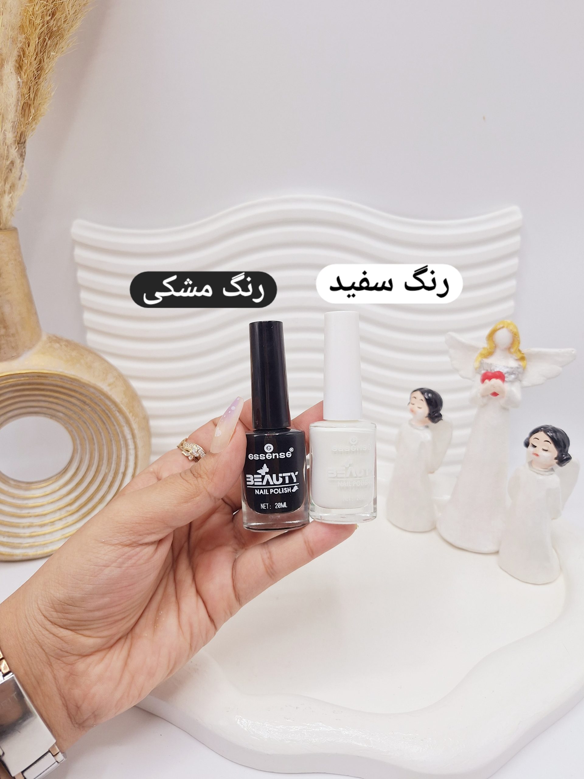 لاک مشکی و لاک سفید Gesense کد GS003 1 لاک مشکی و لاک سفید Gesense کد GS003