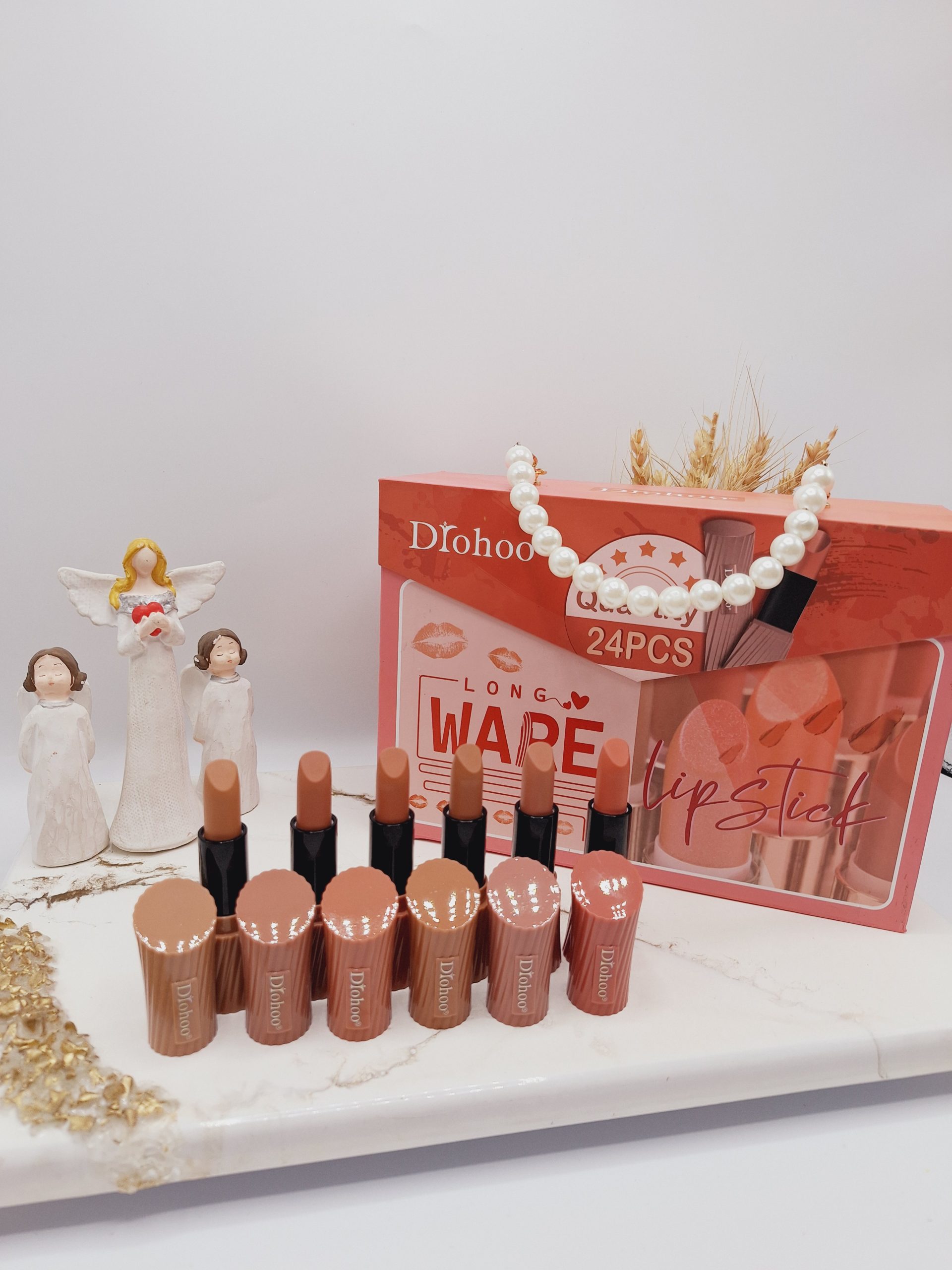 پک رژ 24 تایی مدل کیف زنانه رنگ نود برند دروهو Drohoo کدZY23087 1 پک رژ 24 تایی مدل کیف زنانه رنگ نود برند دروهو Drohoo کدZY23087