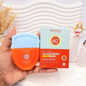 کرم ضد آفتاب بی رنگ بیواکوا 60 Spf با عصاره آلوورا کد 37381