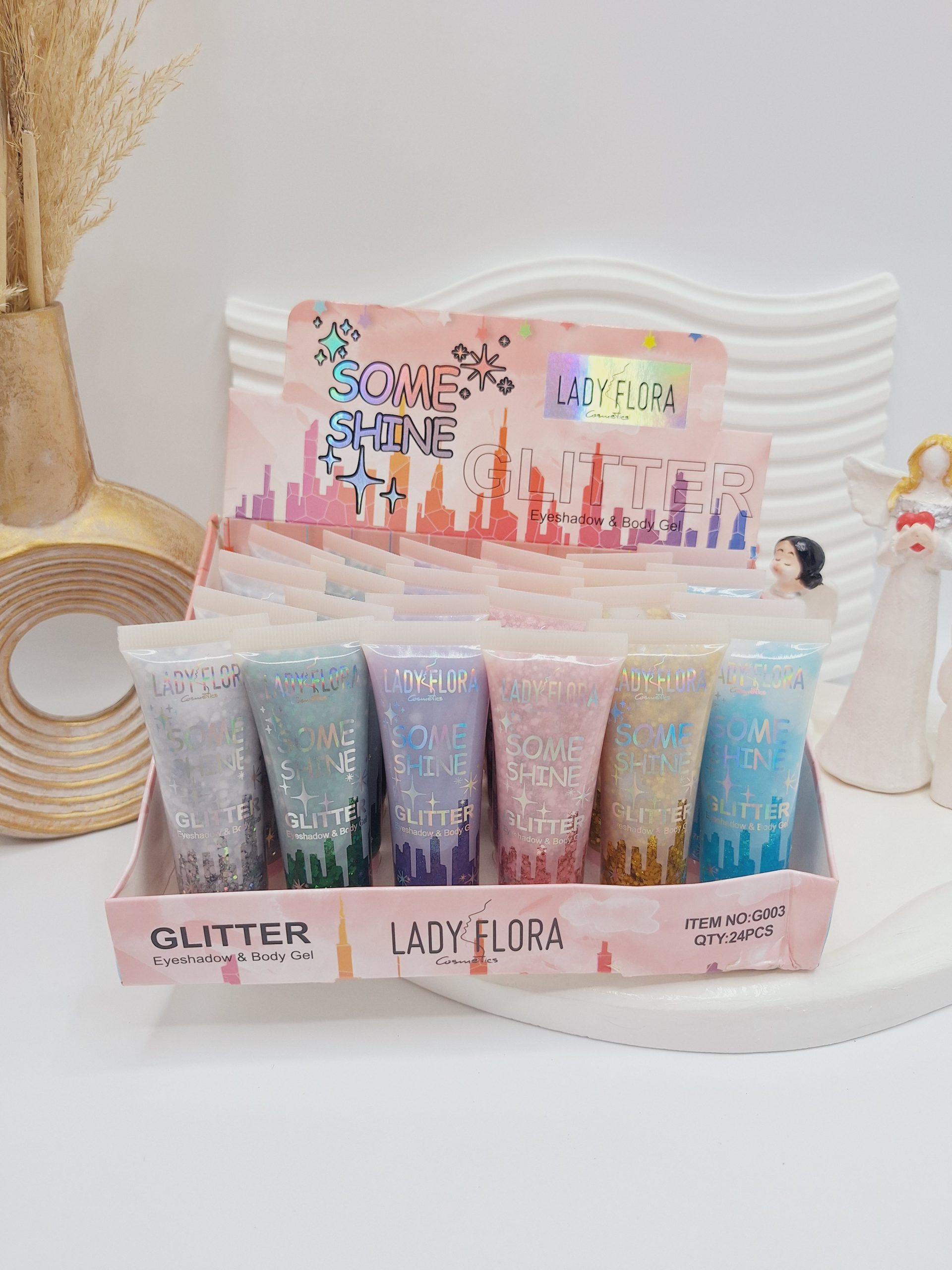 گلیتر تیوپی ترند مناسب چشم مو و بدن برند LADY FLOR کد G003 5 گلیتر تیوپی ترند مناسب چشم مو و بدن برند LADY FLOR کد G003