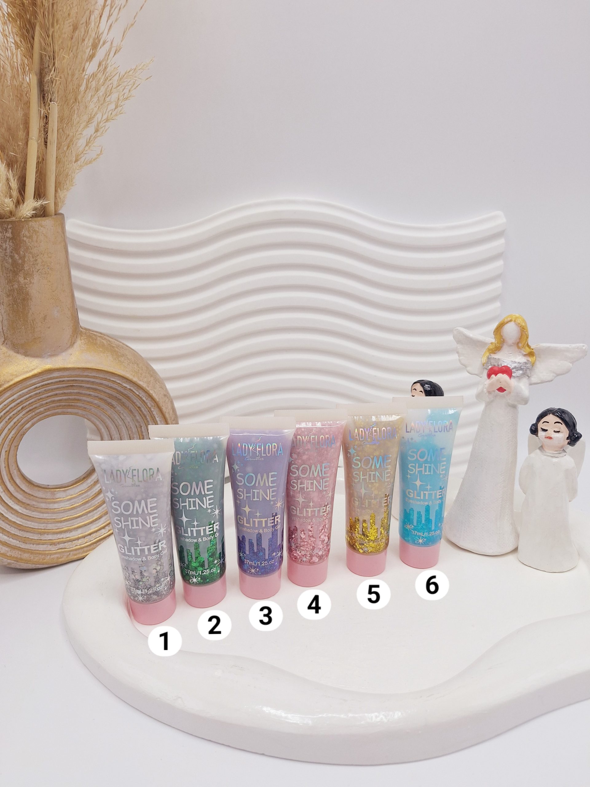 گلیتر تیوپی ترند مناسب چشم مو و بدن برند LADY FLOR کد G003 1 گلیتر تیوپی ترند مناسب چشم مو و بدن برند LADY FLOR کد G003