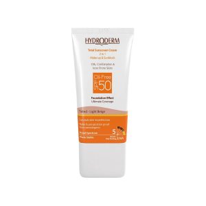 کرم ضد آفتاب فاقد چربی 2In1 هیدرودرم SPF50 حجم 40 میلی لیتر - بژ روشن