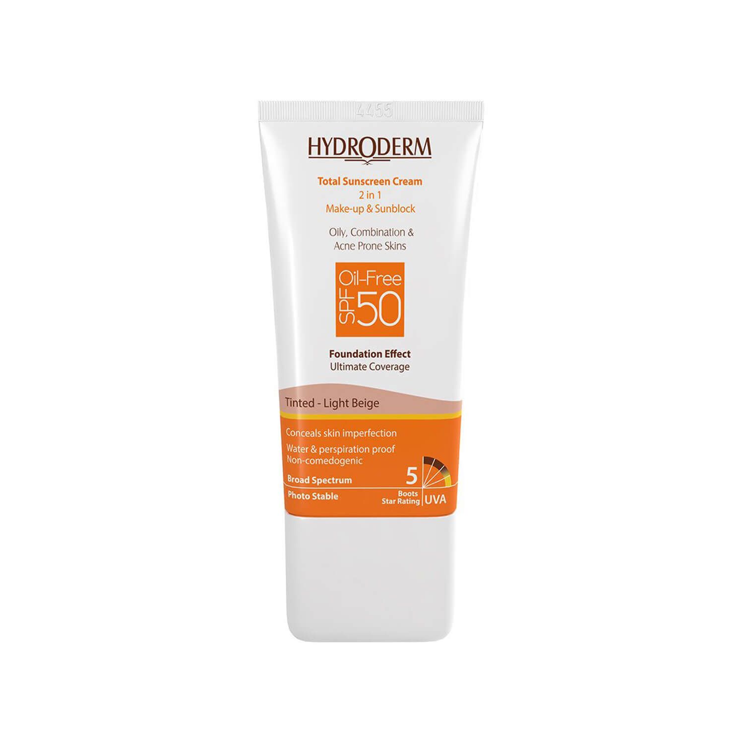 کرم ضد آفتاب فاقد چربی 2In1 هیدرودرم SPF50 حجم 40 میلی لیتر - بژ روشن 1 کرم ضد آفتاب فاقد چربی 2In1 هیدرودرم SPF50 حجم 40 میلی لیتر - بژ روشن