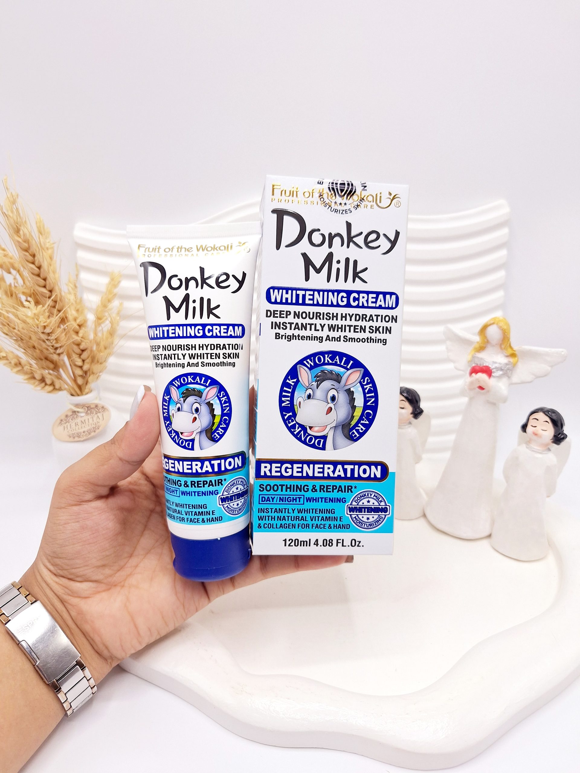 کرم سفید کننده دائمی شیر الاغ حجم 120 گرم کد 3131 (آبی) 1 کرم سفید کننده دائمی شیر الاغ حجم 120 گرم کد 3131 (آبی)