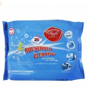 دستمال مرطوب پاک کننده لوازم منزل 20 برگی دافی