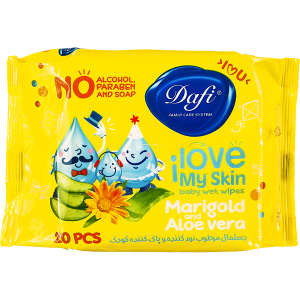 دستمال مرطوب پاک کننده و نرم کننده بسته‌ای دافی - بسته 20 عددی