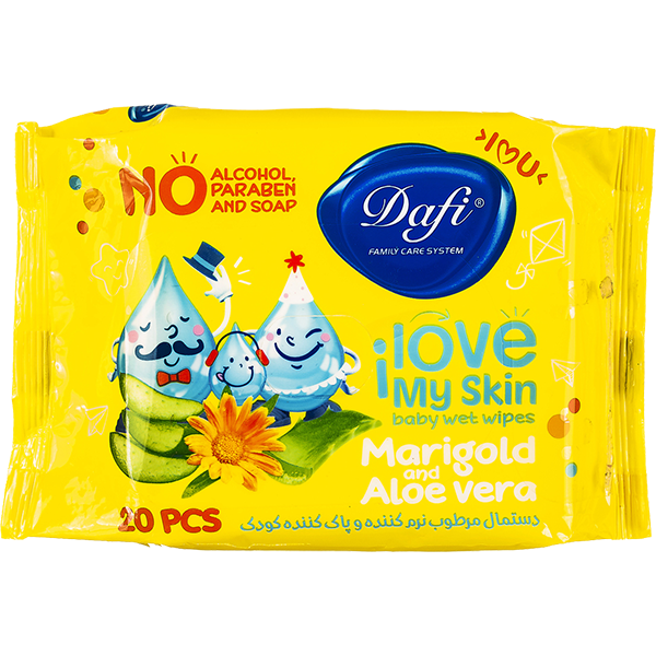 دستمال مرطوب پاک کننده و نرم کننده بستهای دافی - بسته 20 عددی 1 دستمال مرطوب پاک کننده و نرم کننده بستهای دافی - بسته 20 عددی