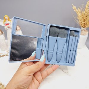 ست براش باکس دار 5 تیکه سورمه ای آینه دار