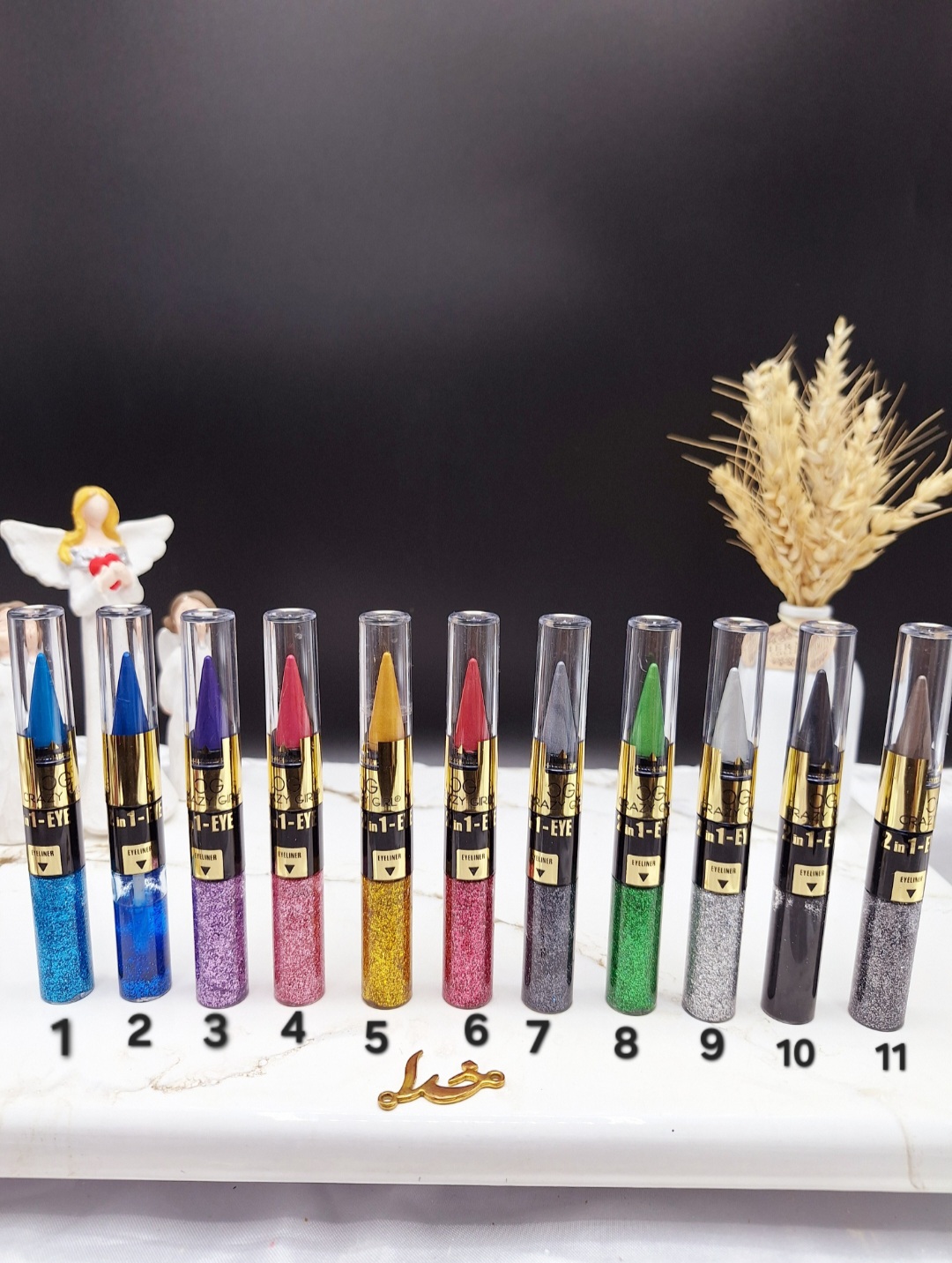 خط چشم دو طرفه جامد و مایع رنگی برند CRAZY GIRL کد CG-224 1 خط چشم دو طرفه جامد و مایع رنگی برند CRAZY GIRL کد CG-224