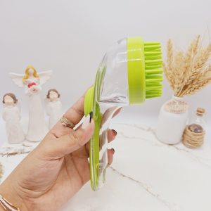 برس و ماساژور سیلیکونی مخزنی دسته دار