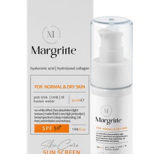فلوئید ضد آفتاب ساده حجم 50 میلی لیتر SPF50+ مارگریت پوست خشک