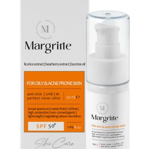 کرم ضدآفتاب و روشن کننده (بژ طبیعی) حجم 50 میلی لیتر SPF 50+ مارگریت