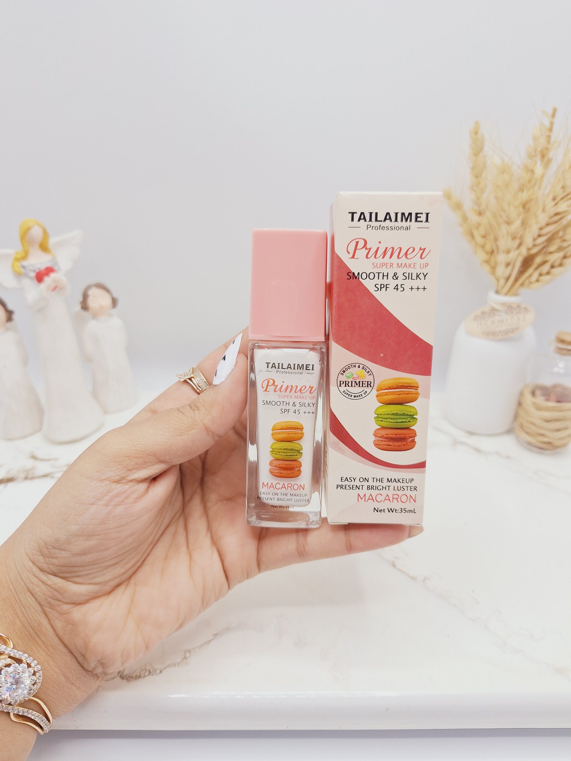 پرایمر و ضد آفتاب ماکارون تایلامی spf45 اورجینال کد NO.:TLM-F215 1 پرایمر و ضد آفتاب ماکارون تایلامی spf45 اورجینال کد NO.:TLM-F215