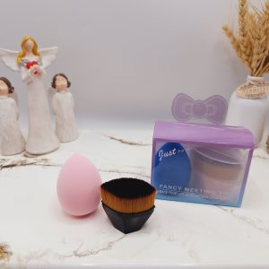 پک 2 تایی پد تخم مرغی و براش کرم پودر کد 0125