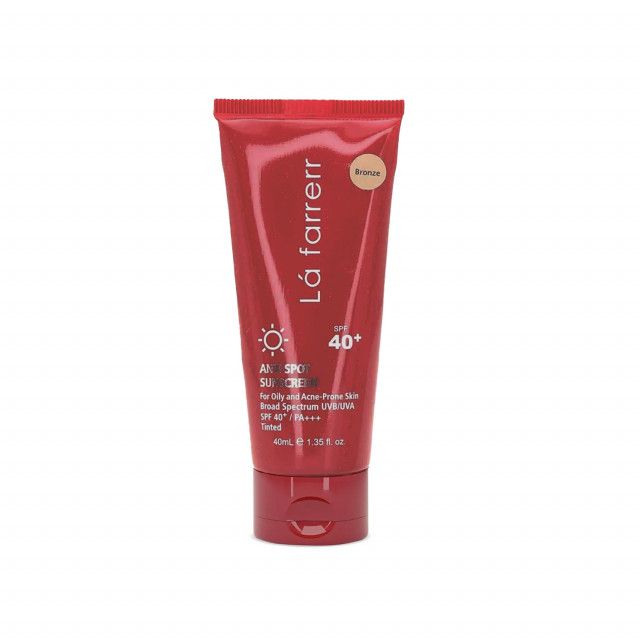 کرم ضد آفتاب و ضد لک فاقد چربی SPF 40 لافارر مناسب پوست چرب و مستعد آکنه حجم 40 میلی لیتر - برنز 1 کرم ضد آفتاب و ضد لک فاقد چربی SPF 40 لافارر مناسب پوست چرب و مستعد آکنه حجم 40 میلی لیتر - برنز