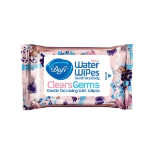 دستمال مرطوب پاک کننده دست و صورت آنتی باکتریال دافی بسته 12 عددی