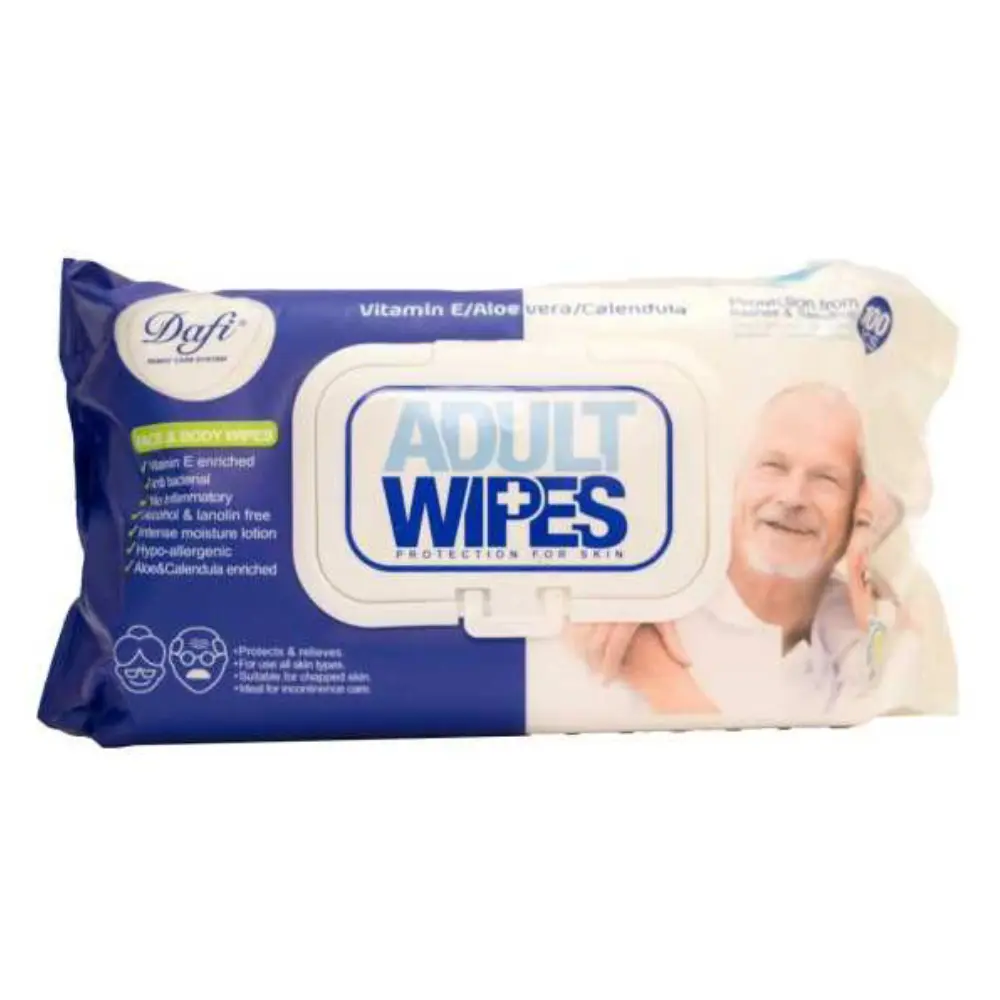 دستمال مرطوب دافی مدل Adult Wipes بسته 100 عددی 1 دستمال مرطوب دافی مدل Adult Wipes بسته 100 عددی