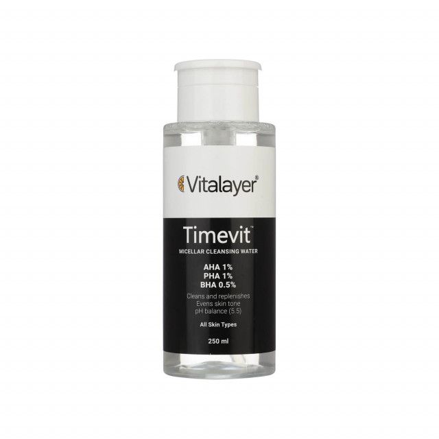 محلول پاک کننده آرایش ویتالیر مدل Timevit حجم 250 میلی لیتر 1 محلول پاک کننده آرایش ویتالیر مدل Timevit حجم 250 میلی لیتر