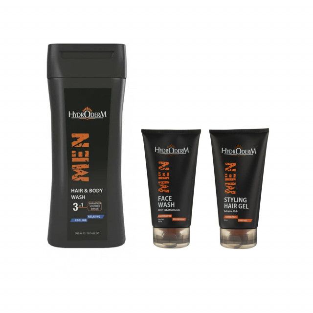 پکیج مراقبت از پوست و مو آقایان هیدرودرم کد 1 مجموعه 3 عددی 1 پکیج مراقبت از پوست و مو آقایان هیدرودرم کد 1 مجموعه 3 عددی