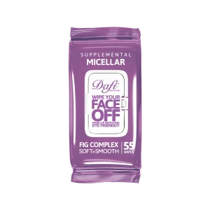 دستمال مرطوب پاک کننده آرایش درب دار دافی مدل میسلار بسته 55 عددی