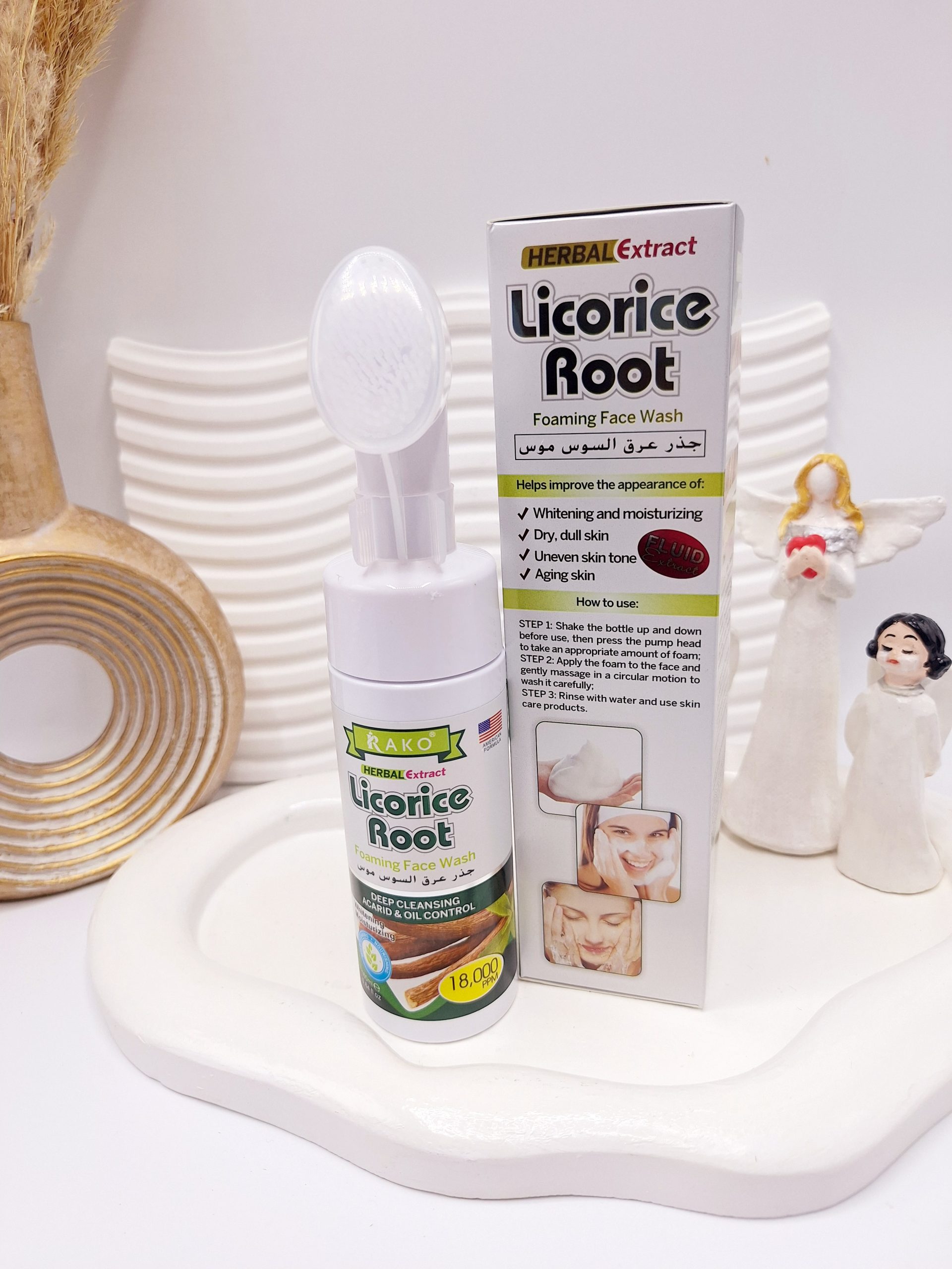 فوم براش دار التهاب و زخم پوست عصاره ریشه شیرین بیان راکو کد 1100 5 فوم براش دار التهاب و زخم پوست عصاره ریشه شیرین بیان راکو کد 1100